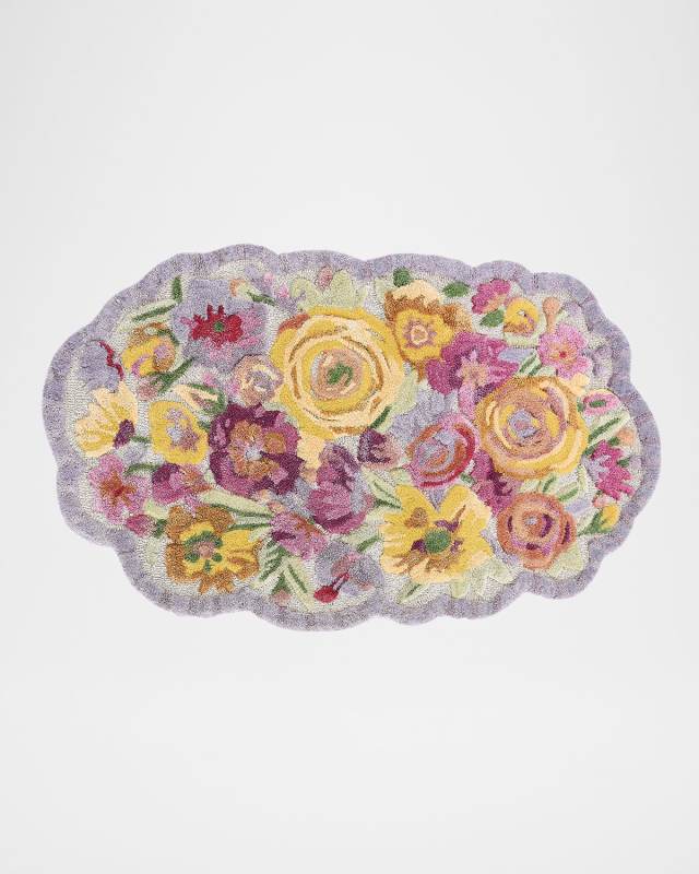 Scalloped Flower Meadow Rug, 2'3" x 3'9"